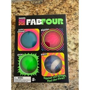 Schylling Teenie NeeDoh Fab Four Stress Ball Fidget Toy Set 4 Pack